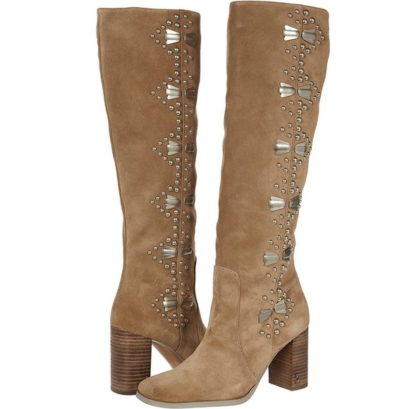 Sam Edelman Boots Oma Knee High Western Booties - Picture 1 of 4